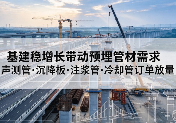 日喀则基建稳增长带动预埋监测管材需求，声测管、沉降板、注浆管订单持续放量